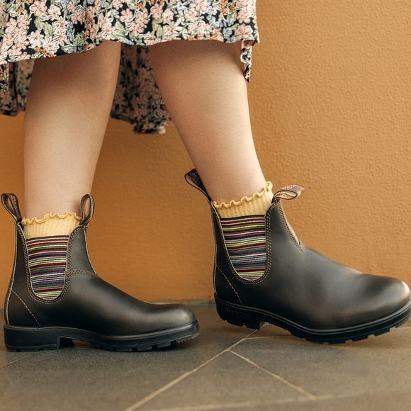 Blundstone 1409 Chelsea Boots Stout Brown Stripes - Picture 1 of 12